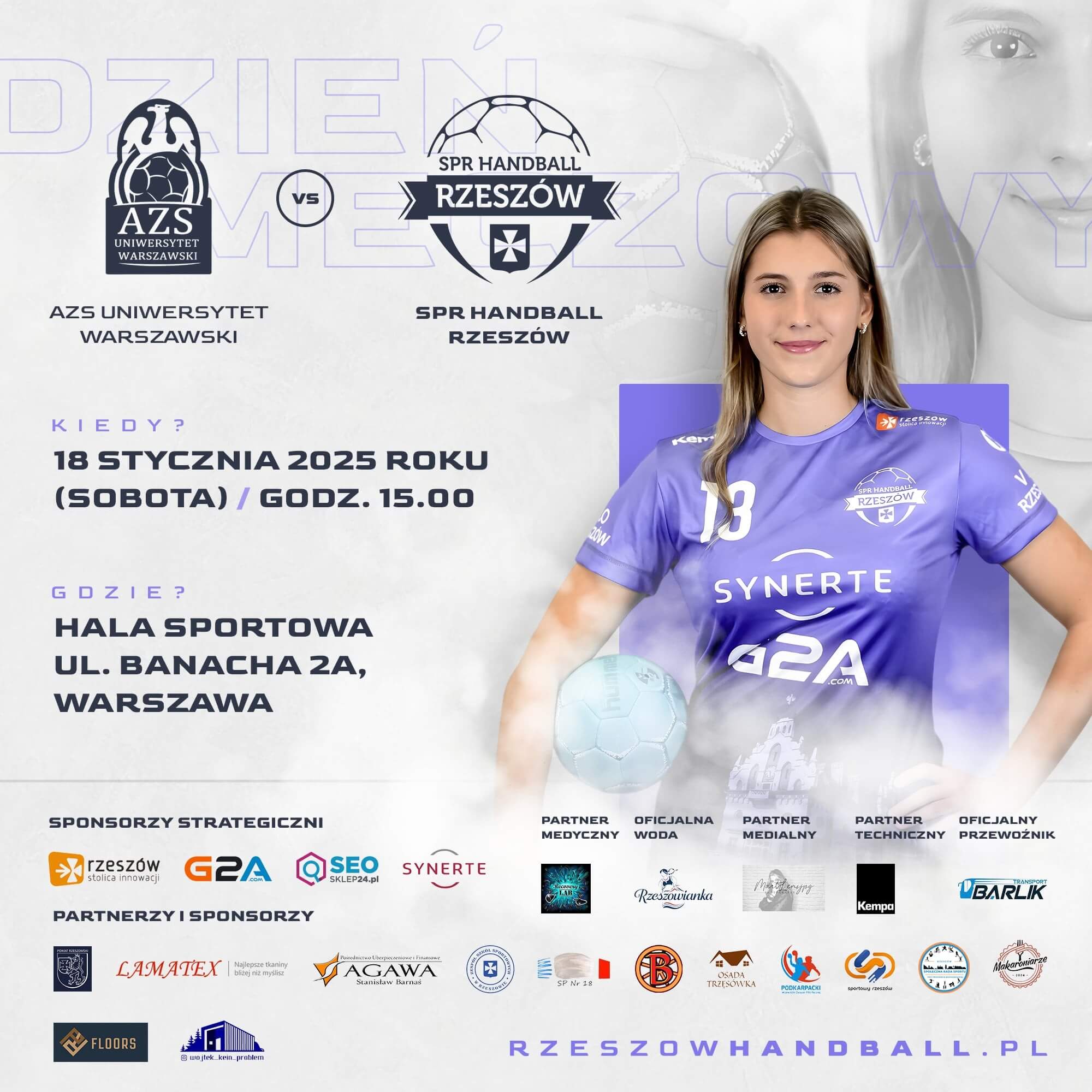 Wyszarpane zwycięstwo SPR Handball V LO Rzeszów z AZS Uniwersytetem Warszawskim